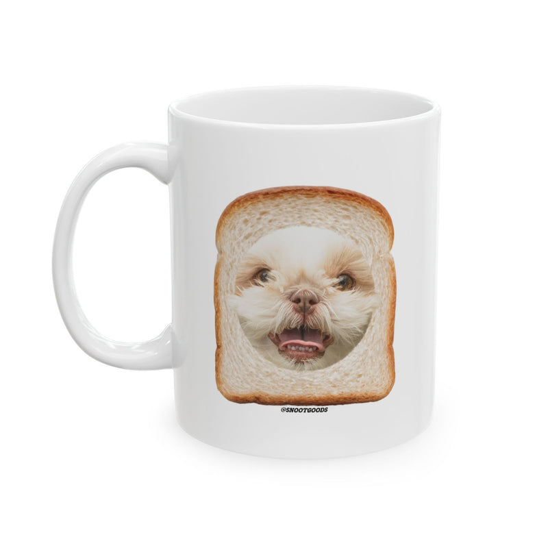 Funny custom pet toast mug, white