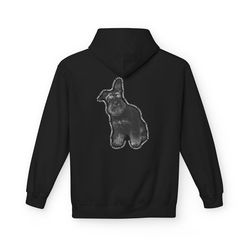 Custom pet studio hoodie, black, full back print