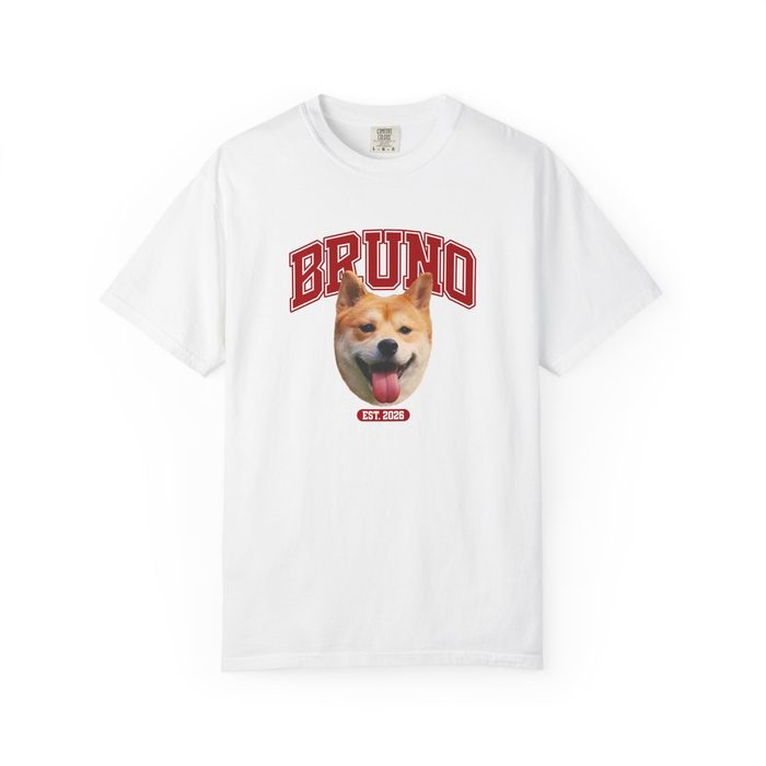 Campus Tee, white with red lettering