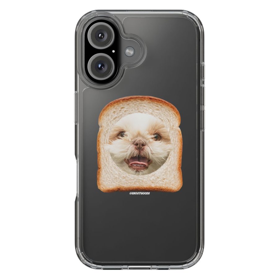 Bread design on a clear phone case