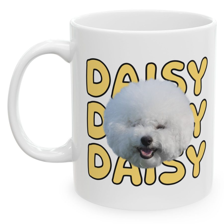 Custom pet portrait mug